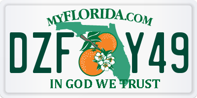 FL license plate DZFY49