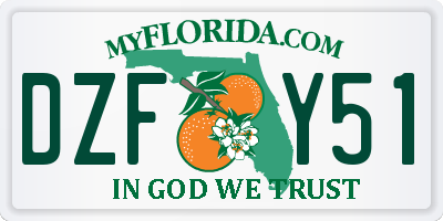 FL license plate DZFY51