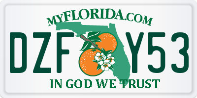 FL license plate DZFY53