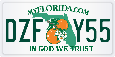 FL license plate DZFY55