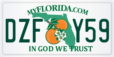 FL license plate DZFY59