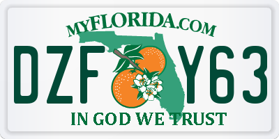 FL license plate DZFY63