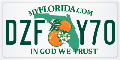 FL license plate DZFY70