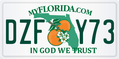 FL license plate DZFY73