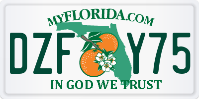 FL license plate DZFY75