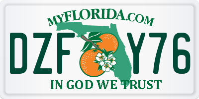FL license plate DZFY76