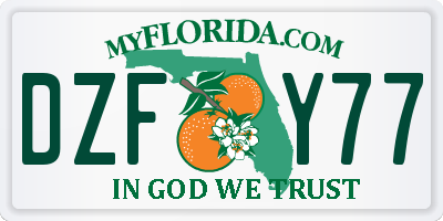 FL license plate DZFY77
