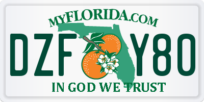 FL license plate DZFY80