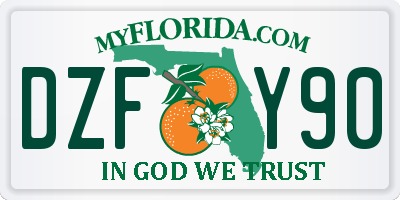 FL license plate DZFY90