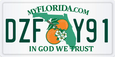 FL license plate DZFY91