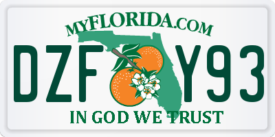 FL license plate DZFY93