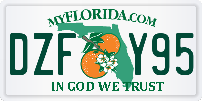 FL license plate DZFY95