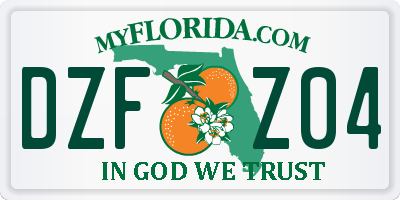 FL license plate DZFZ04