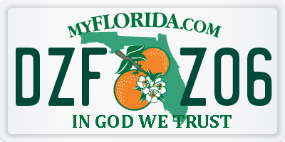 FL license plate DZFZ06