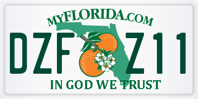 FL license plate DZFZ11