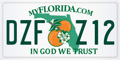 FL license plate DZFZ12