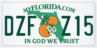 FL license plate DZFZ15