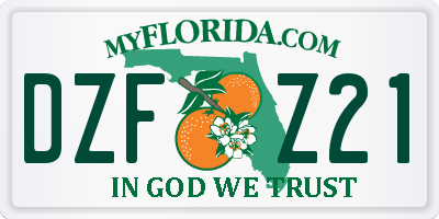 FL license plate DZFZ21