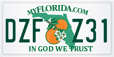 FL license plate DZFZ31