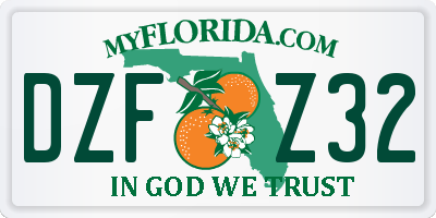 FL license plate DZFZ32