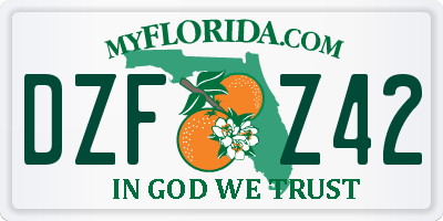 FL license plate DZFZ42