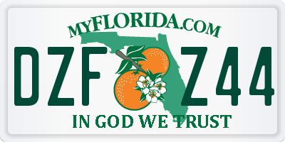 FL license plate DZFZ44