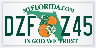 FL license plate DZFZ45