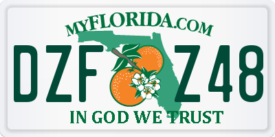 FL license plate DZFZ48