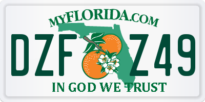FL license plate DZFZ49