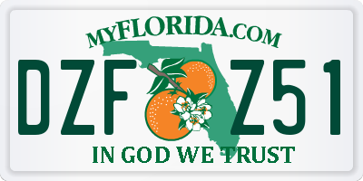 FL license plate DZFZ51