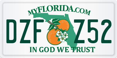 FL license plate DZFZ52