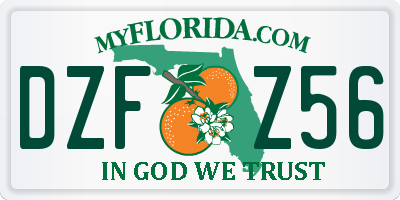 FL license plate DZFZ56