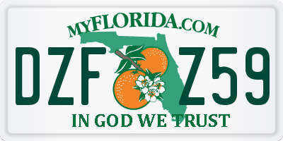 FL license plate DZFZ59