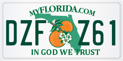 FL license plate DZFZ61