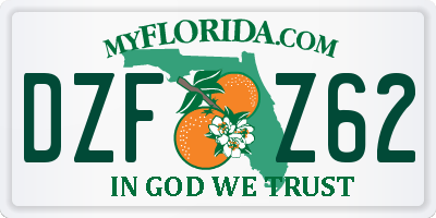 FL license plate DZFZ62