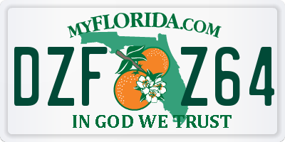 FL license plate DZFZ64