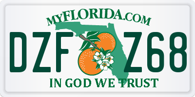 FL license plate DZFZ68