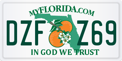 FL license plate DZFZ69