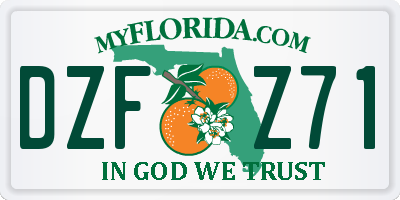 FL license plate DZFZ71