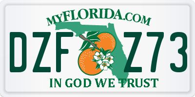FL license plate DZFZ73