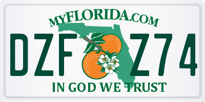 FL license plate DZFZ74