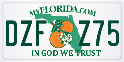 FL license plate DZFZ75
