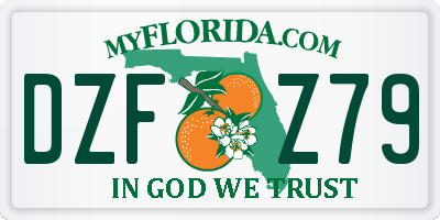 FL license plate DZFZ79