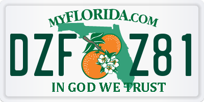 FL license plate DZFZ81
