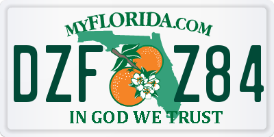 FL license plate DZFZ84