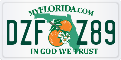 FL license plate DZFZ89