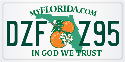 FL license plate DZFZ95