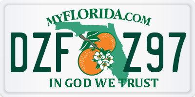 FL license plate DZFZ97
