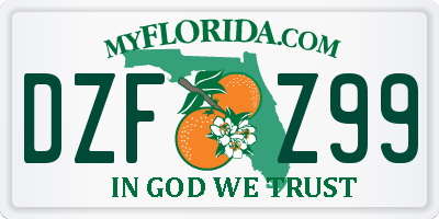 FL license plate DZFZ99