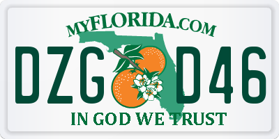 FL license plate DZGD46